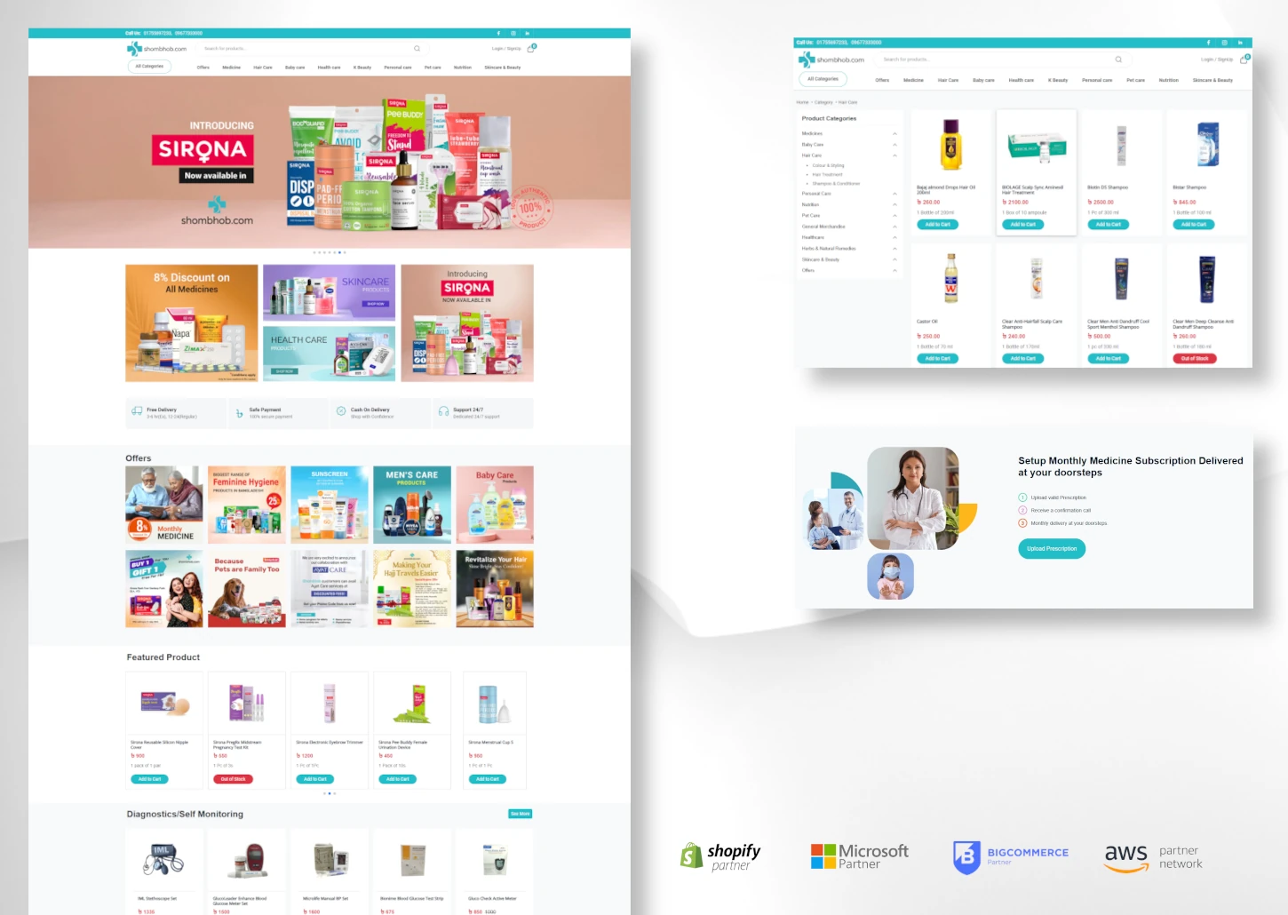 Shombhob Paharmacy Ecommerce website